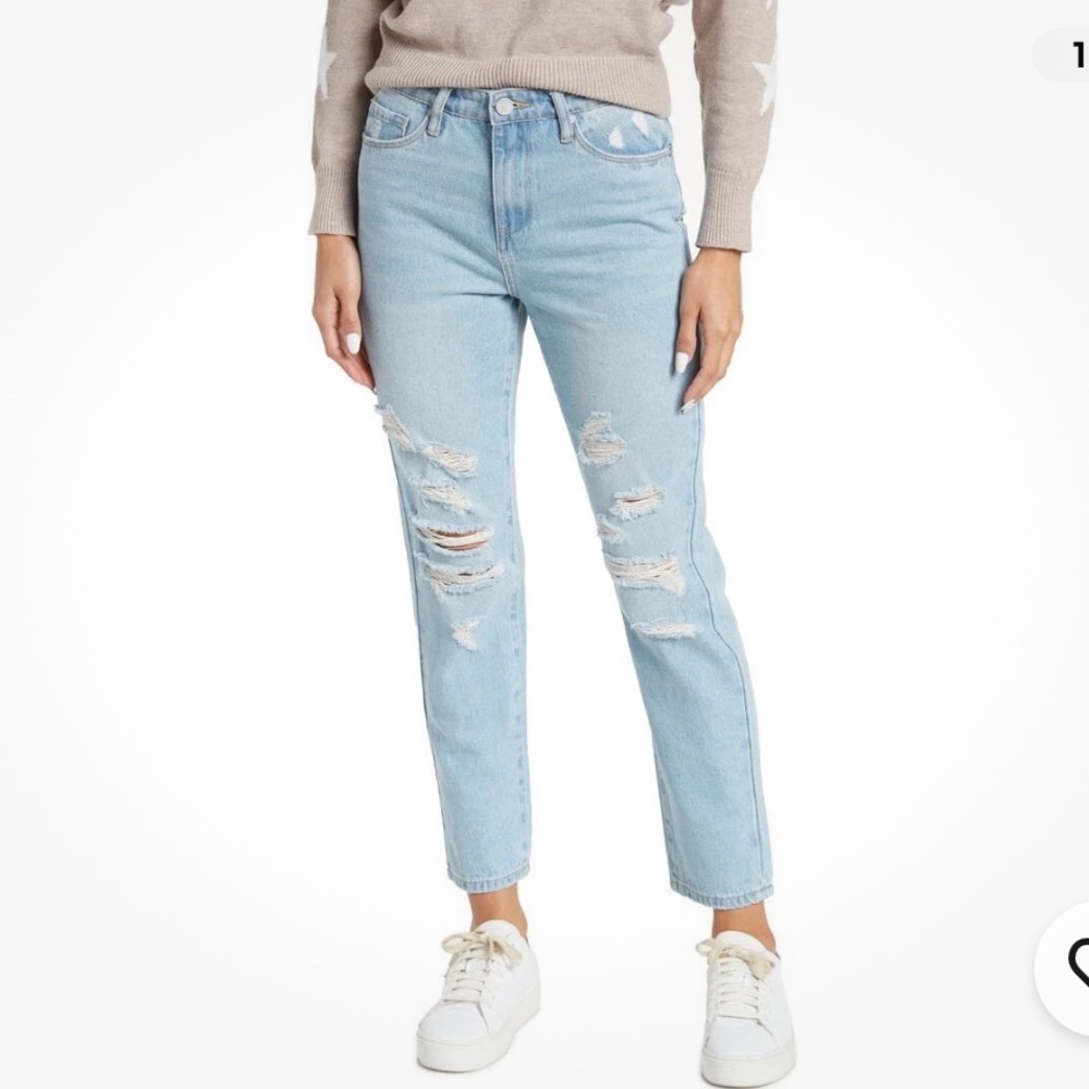 BlankNYC Madison Ripped High Waist Crop Jeans in Hit The Road 26